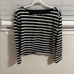 NWT JCrew Black and White Striped Women's Top. size XS